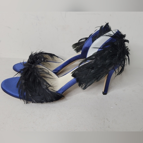 Something Bleu Hammond Feather Pump SZ 10 - Picture 8 of 8
